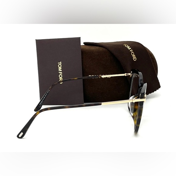 New Authentic- Tom Ford FT5704-B 052 Dark Havana / Blue Block  54mm Eyeglasses - Picture 6 of 6